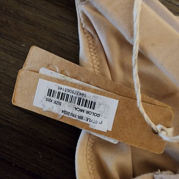 Skims Fits Everybody Triangle Bralette NWT Tan XXS - Picture 7 of 7